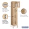 Salsbury Industries 4 Tier Vented Locker, 12"Wx66"Hx12"D, 4 Door, Tan, Unassembled 74152TN-U - alternate 3
